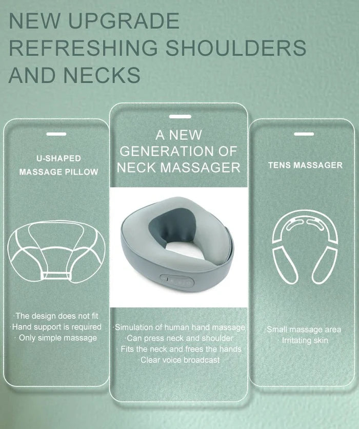 Smart Neck Pillow with Heat & Massage