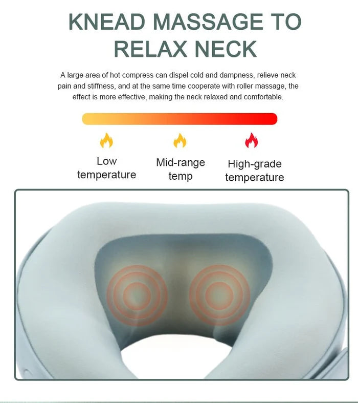 Smart Neck Pillow with Heat & Massage